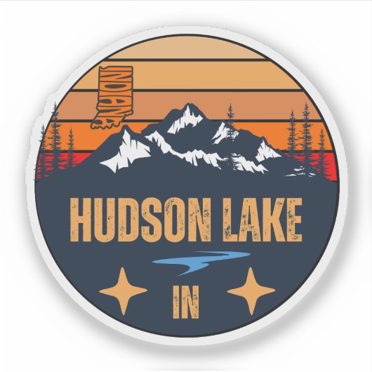 Hudson Lake, Indiana Sticker (Voorkant)