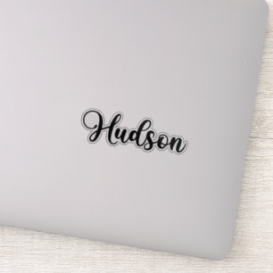 Hudson Naam - Handgeschreven kalligrafie Sticker