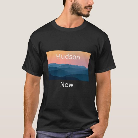 Hudson New Hampshire Mountain sunset hometown T-shirt (Voorkant)