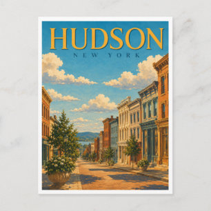 Hudson New York Warren Street GeoSaga Briefkaart