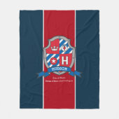 Hudson of letter H naam betekent ridders schild Fleece Deken (Voorkant)