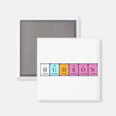 Hudson periodiek table name magnet (Voorkant / Achterkant)