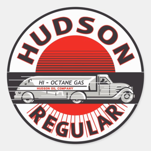 Hudson Regular benzine-teken Ronde Sticker (Voorkant)