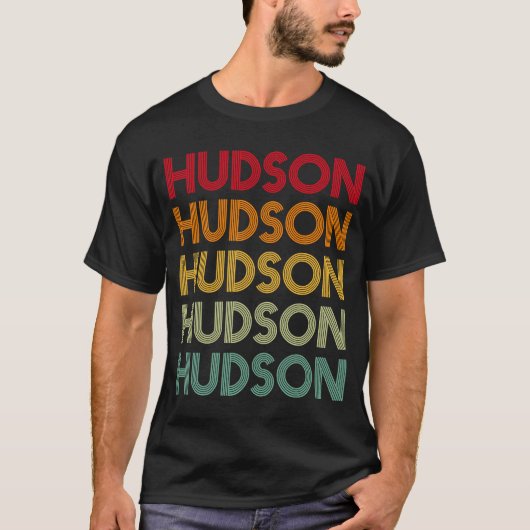 Hudson Retro Name Humor Nickname T-shirt (Voorkant)