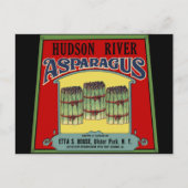 Hudson River Asparagus Label Briefkaart (Voorkant)