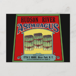 Hudson River Asparagus Label Briefkaart