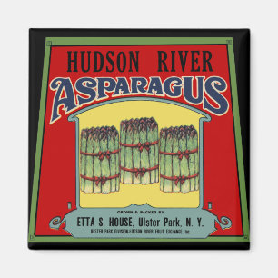 Hudson River Asparagus Label Magneet