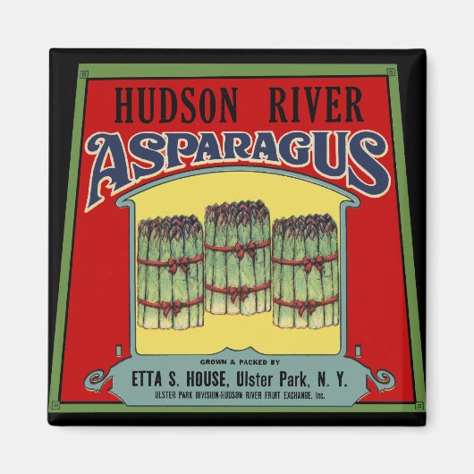 Hudson River Asparagus Label Magneet (Voorkant)