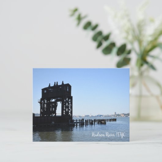Hudson River Dock New York City NYC Briefkaart (Staand voorkant)