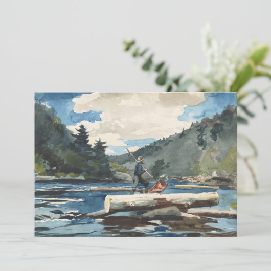 Hudson River, houtkap | Winslow Homer (Staand voorkant)