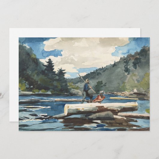 Hudson River, houtkap | Winslow Homer (Voorkant / Achterkant)