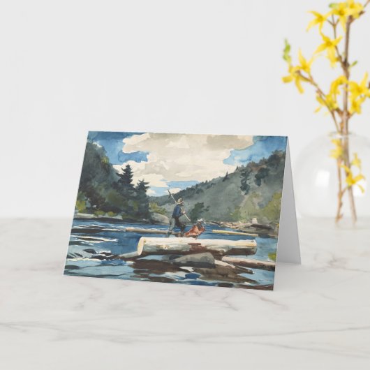 Hudson River, houtkap | Winslow Homer Kaart (Gele Bloem)