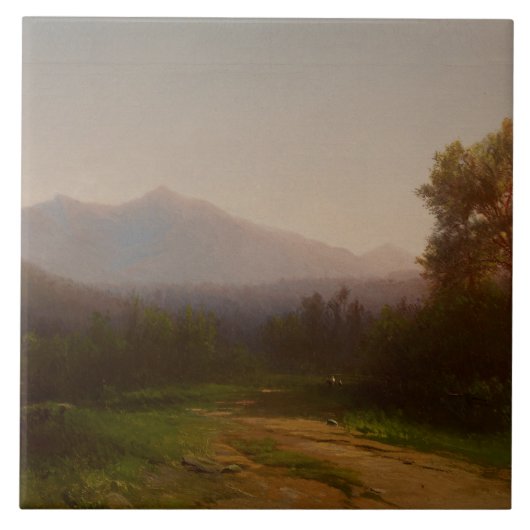 Hudson River Landscape, c.1860-5 (olie op het canv Tegeltje (Voorkant)