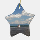 Hudson River Lighthouse Keramisch Ornament (Links)