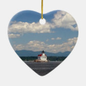 Hudson River Lighthouse Keramisch Ornament (Achterkant)