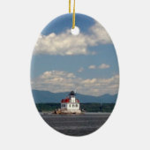 Hudson River Lighthouse Keramisch Ornament (Achterkant)