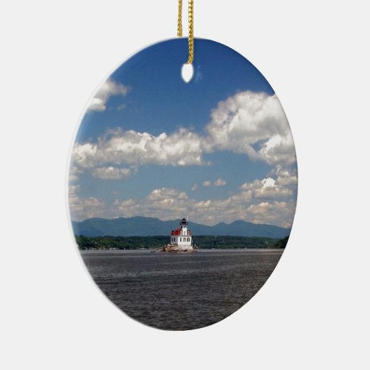 Hudson River Lighthouse Keramisch Ornament (Rechts)