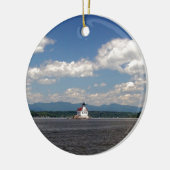 Hudson River Lighthouse Keramisch Ornament (Links)