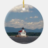 Hudson River Lighthouse Keramisch Ornament (Achterkant)