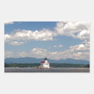 Hudson River Lighthouse Rechthoekige Sticker