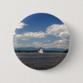 Hudson River Lighthouse Ronde Button 5,7 Cm (Voorkant)