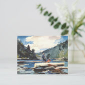 Hudson River, Logging door Winslow Homer 1897 Briefkaart (Staand voorkant)