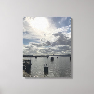 Hudson River, New York City NYC Fotografie Art Canvas Afdruk