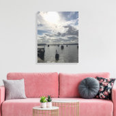 Hudson River, New York City NYC Fotografie Art Canvas Afdruk (Insitu (Woonkamer))