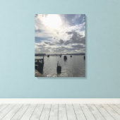 Hudson River, New York City NYC Fotografie Art Canvas Afdruk (Insitu (Houten vloer))