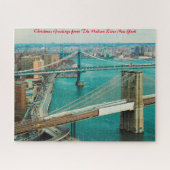 Hudson River New York. kerstcadeautjes Legpuzzel (Horizontaal)