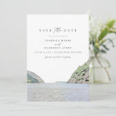 HUDSON RIVER New York Waterverf Save the Date Kaart (Staand voorkant)