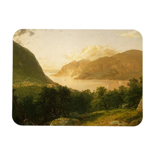 Hudson River Scene door John Frederick Kensett Magneet (Horizontaal)