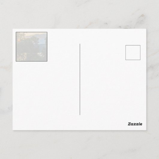 Hudson River Summer Evening W/Border Briefkaart (Achterkant)