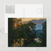 Hudson River Summer Evening W/Border Briefkaart (Voorkant / Achterkant)