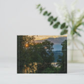 Hudson River Summer Evening W/Border Briefkaart (Staand voorkant)