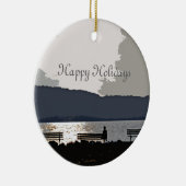 Hudson River Sunset Keramisch Ornament (Rechts)