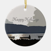 Hudson River Sunset Keramisch Ornament (Voorkant)