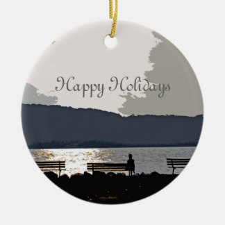 Hudson River Sunset Keramisch Ornament