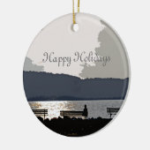 Hudson River Sunset Keramisch Ornament (Links)