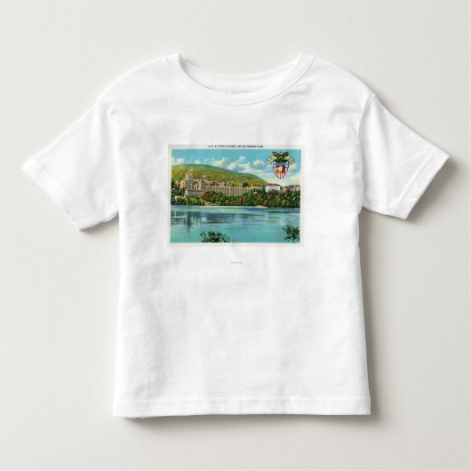 Hudson River Uitzicht van de Amerikaanse militaire Kinder Shirts (Voorkant)