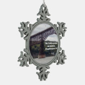 Hudson River Walkway met kerstversiering Tin Sneeuwvlok Ornament (Links)
