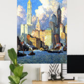Hudson River Waterfront - Colin Campbell Cooper Poster (Thuiskantoor)