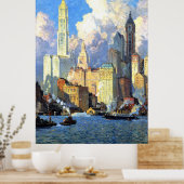 Hudson River Waterfront - Colin Campbell Cooper Poster (Keuken)
