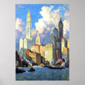 Hudson River Waterfront - Colin Campbell Cooper Poster (Voorkant)