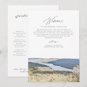 HUDSON RIVER Welkomstbrief Tijdlijn Bruiloft Kaart