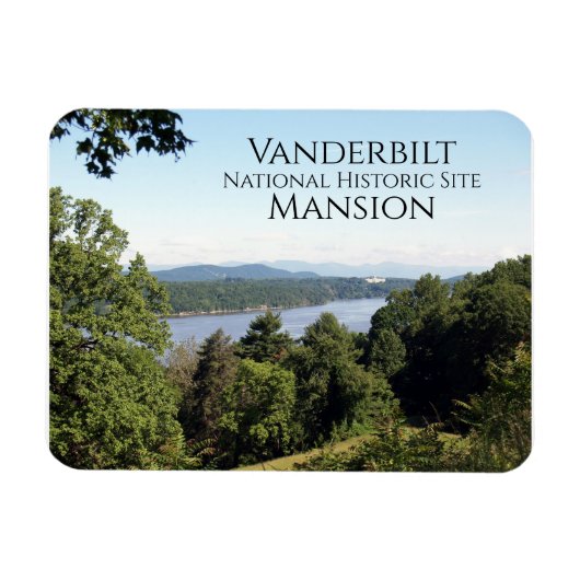 Hudson, rivier de Vanderbilt Mansion, Hyde Par, NY Magneet (Horizontaal)