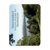 Hudson, rivier de Vanderbilt Mansion, Hyde Par, NY Magneet (Verticaal)