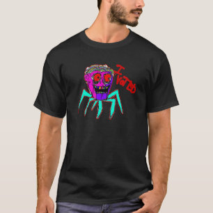Hudson Rowan a Big Head Red Eyes A roze en Paars T-shirt