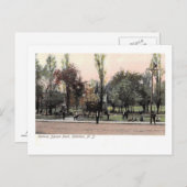 Hudson Square Park, Hoboken, NJ Vintage Briefkaart (Voorkant / Achterkant)