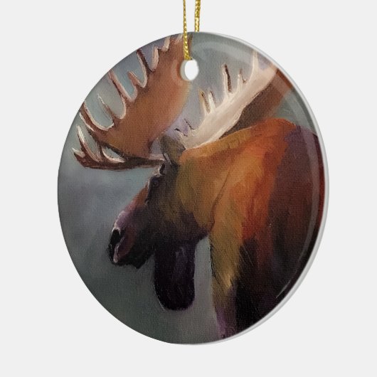 Hudson the Moose Keramisch Ornament (Links)